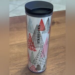 Starbucks 2017 Holiday Christmas Trees Travel Tumbler with Lid 16 oz